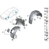 Garde-boue de protection de doublure d'aile avant droite - Pièce d'origine BMW 51718054280 Garde-boue de protection de doublure d'aile avant droite - Pièce d'origine BMW 51718054280
