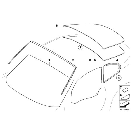 Couverture d'étanchéité du pare-brise avant - Pièce d'origine BMW 51317017021