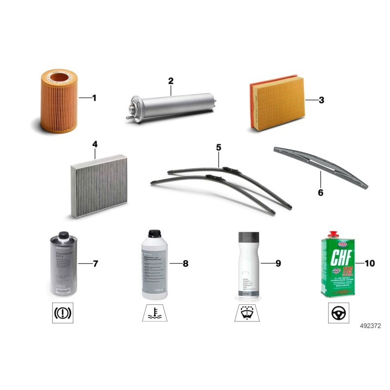 Ensemble de balais d'essuie-glace avant - Pièce d'origine BMW 61617469820