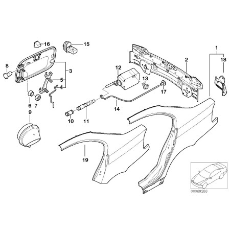 Porte de carburant - Pièce d'origine BMW 51178208246