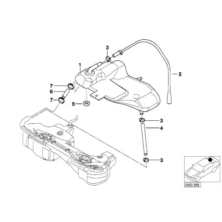 Tuyau de carburant - Pièce d'origine BMW 16121180409