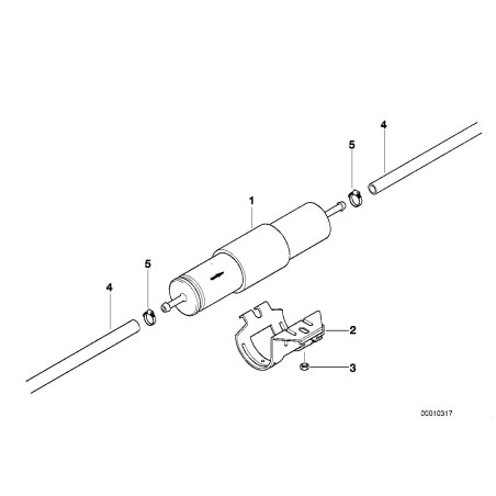 Tuyau de carburant en rouleau d'un mètre - Pièce d'origine BMW 13537563456