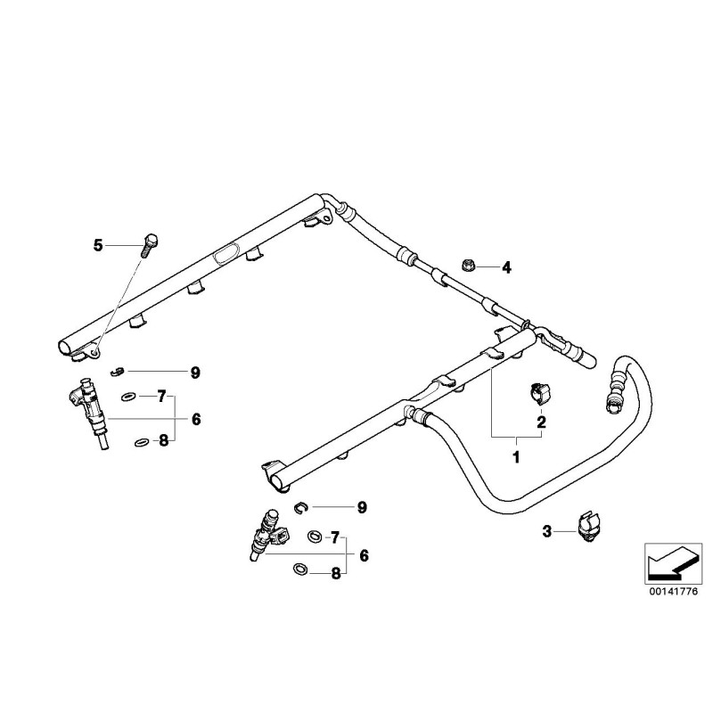 Pince de serrage de l'injecteur de carburant - Pièce d'origine BMW 13531274729