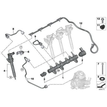 Joint d'étanchéité d'injecteur de carburant - Pièce d'origine BMW 13532247156