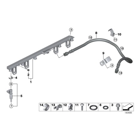 Injecteur de carburant - Pièce d'origine BMW 13537531634