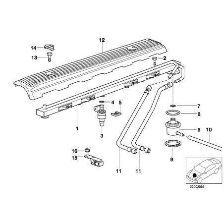 Injecteur de carburant - Pièce d'origine BMW 13641730060