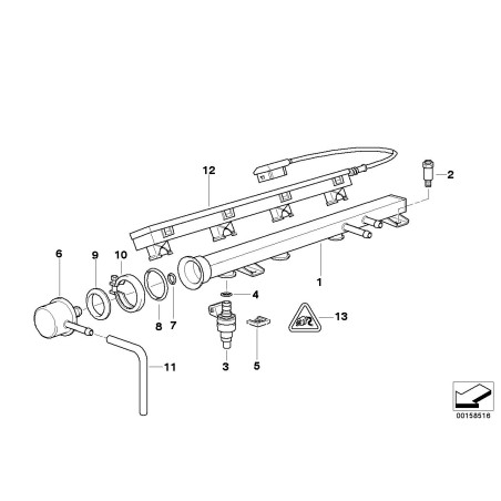 Injecteur de carburant - Pièce d'origine BMW 13641731357