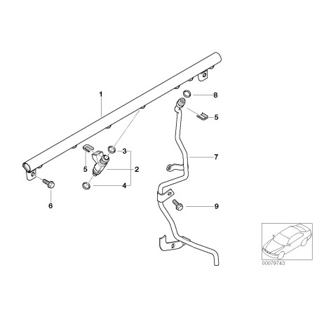 Joint torique en caoutchouc pour injecteur de carburant 10 pièces - Pièce d'origine BMW 13641730767