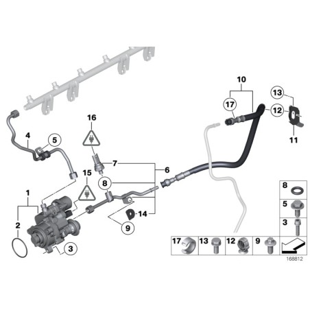 Ligne d'alimentation en carburant - Pièce d'origine BMW 13537622751