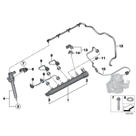 Régulateur de pression de carburant - Pièce d'origine BMW 13537805734