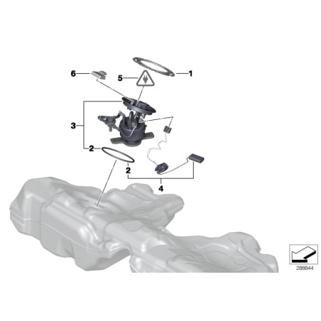 Assemblage de pompe à carburant - Dispositif d'aspiration dans le réservoir - Pièce d'origine BMW 16117341301