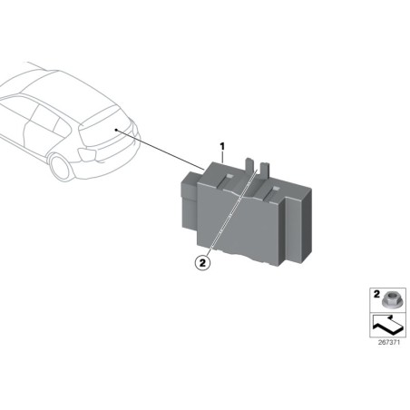 Unité de contrôle de la pompe à carburant - Pièce d'origine BMW 16147476046