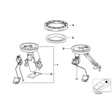 Pompe à carburant - Pièce d'origine BMW 16141182842