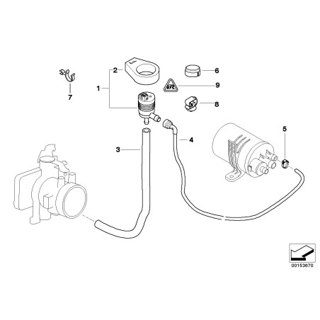 Soupape de mise à l'air du réservoir de carburant - Pièce d'origine BMW 13901433603