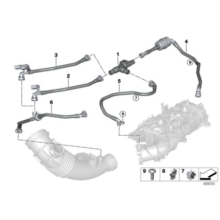Soupape de mise à l'air du réservoir de carburant - Pièce d'origine BMW 13907643106