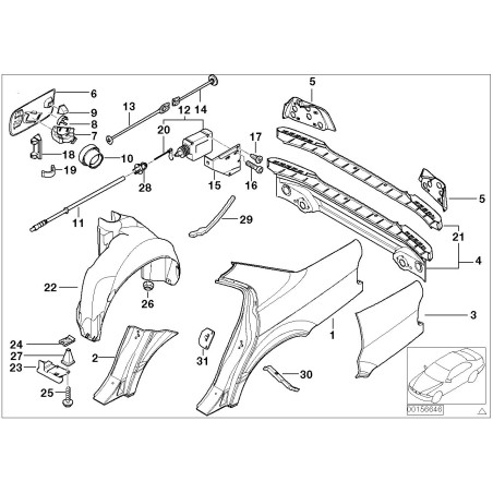 Support de bouchon de réservoir d'essence - Pièce d'origine BMW 51171923919