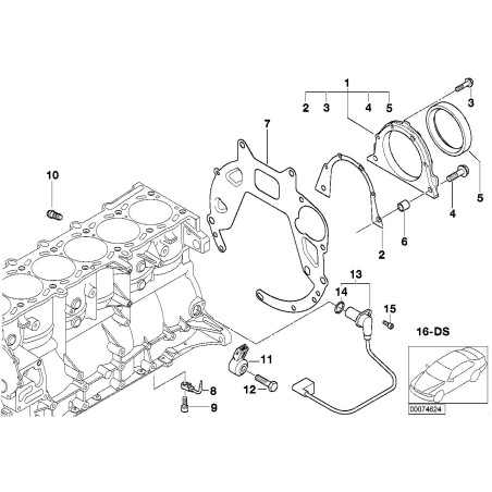 Joint de carter d'étanchéité du vilebrequin - Pièce d'origine BMW 11141432240