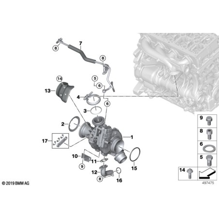 Joint d'étanchéité - Pièce d'origine BMW 11628519884