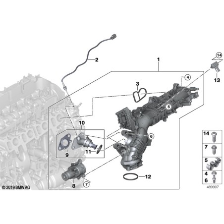Joint en acier - Pièce d'origine BMW 11618508626
