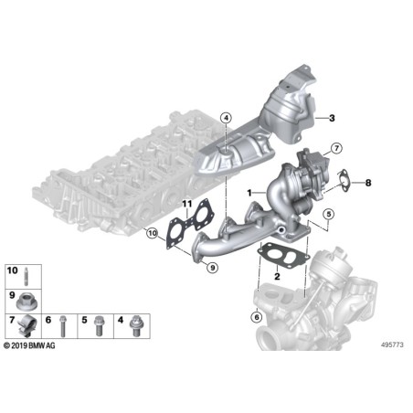 Joint en acier - Pièce d'origine BMW 11628509783