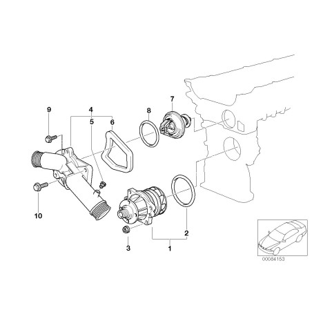 Moteur à essence Thermostat 92 degrés Celsius - Pièce d'origine BMW 11537511083