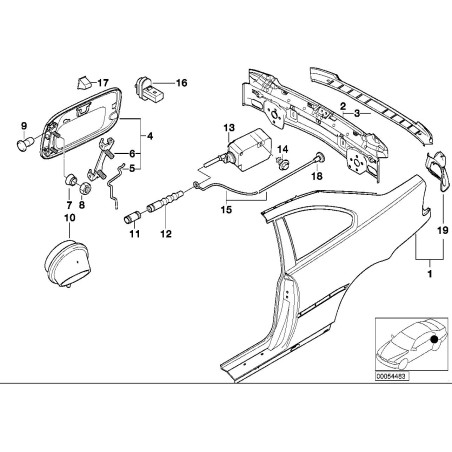 Bouchon de réservoir d'essence - Pièce d'origine BMW 51718208646