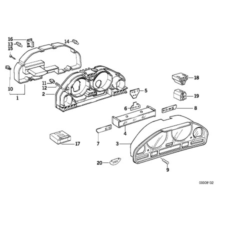 Support d'ampoule de groupe de jauges - Pièce d'origine BMW 62111376716
