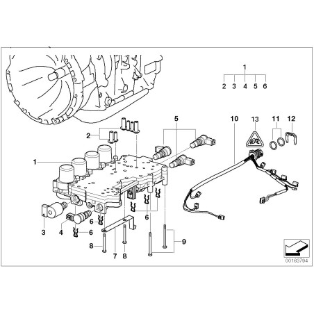 Soupape électromagnétique de boîte de vitesses marche/arrêt - Pièce d'origine BMW 24337504753