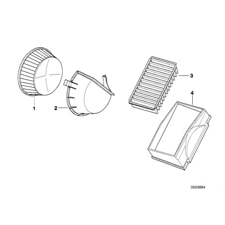 Pièce d'origine Ensemble de microfiltre - Pièce d'origine BMW 64312339892 Pièce d'origine Ensemble de microfiltre - Pièce d'origine BMW 64312339892