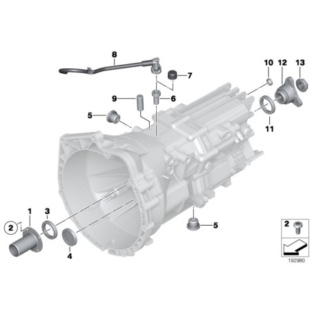 Joint d'étanchéité de l'arbre de sélection de la transmission manuelle Getrag 15x21x5 - Pièce d'origine BMW 23128677736