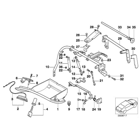 Serrure de boîte à gants - Pièce d'origine BMW 51168125739 Serrure de boîte à gants - Pièce d'origine BMW 51168125739