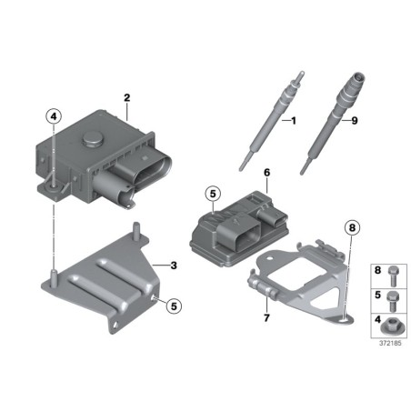 Module de préchauffage de bougie de préchauffage - Pièce d'origine BMW 12218591724