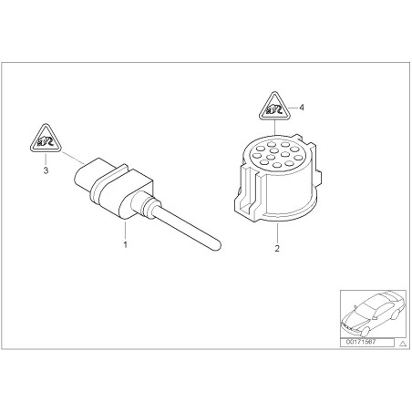 Gong avec support - Pièce d'origine BMW 65819155105