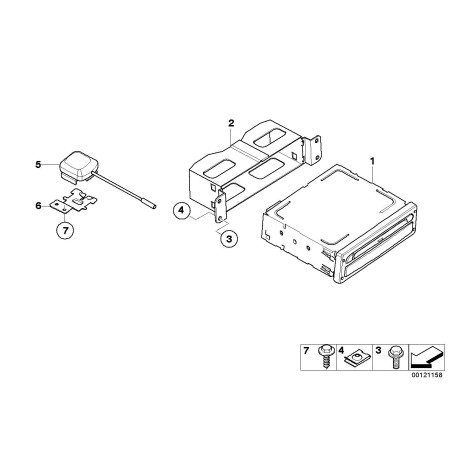 Antenne GPS - Pièce d'origine BMW 65908374297