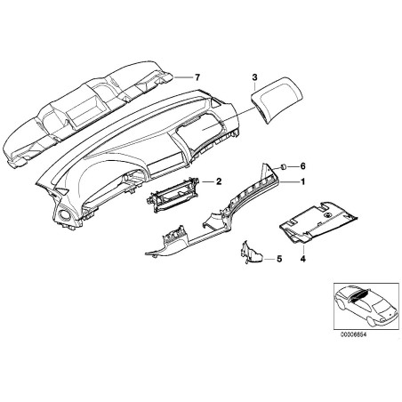 Support de moniteur grand écran de navigation GPS - Pièce d'origine BMW 51457044007 Support de moniteur grand écran de navigation GPS - Pièce d'origine BMW 51457044007