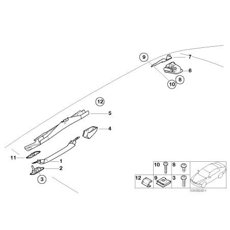 Capuchon de poignée de maintien - Pièce d'origine BMW 51162699051