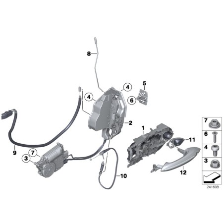 Poignée de maintien - Finition de peinture gauche - Pièce d'origine BMW 51217276243