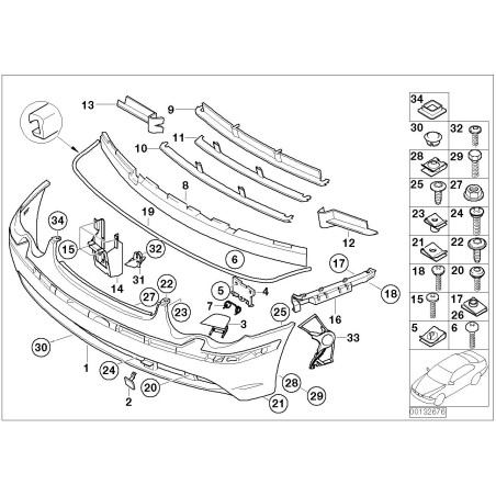 Grille - Pièce d'origine BMW 51117056094 Grille - Pièce d'origine BMW 51117056094