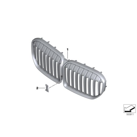 Grille avant Shadowline - Pièce d'origine BMW 51138096133 Grille avant Shadowline - Pièce d'origine BMW 51138096133