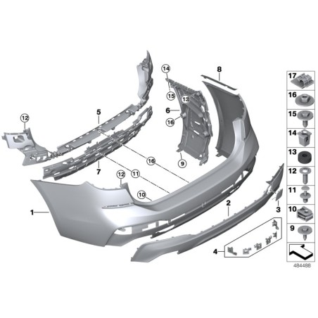 Cache de crochet de remorquage arrière GT M Sport - Pièce d'origine BMW 51128069730 Cache de crochet de remorquage arrière GT M Sport - Pièce d'origine BMW 51128069730