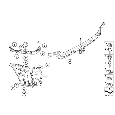 Guide Gauche - Pièce d'origine BMW 51127058517