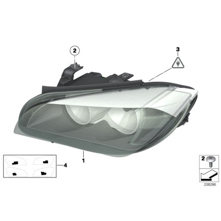 Phare halogène gauche - Pièce d'origine BMW 63117290237