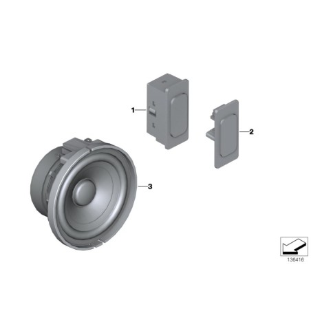 Haut-parleur Bluetooth mains libres - Pièce d'origine BMW 65136938657