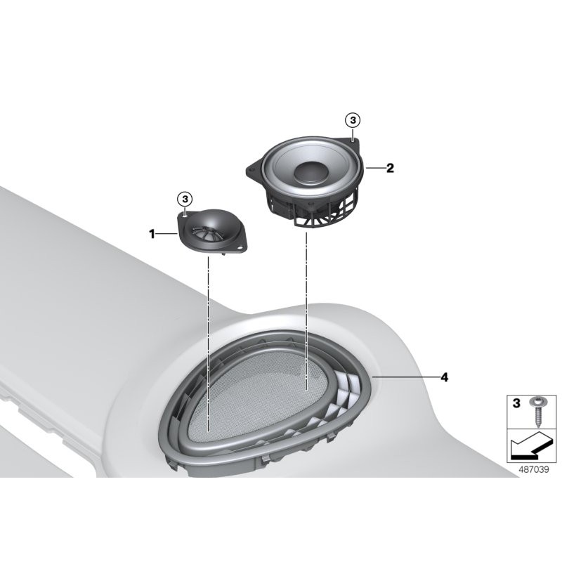 Haut-parleur médium Harman/Kardon - Pièce d'origine BMW 65139169690