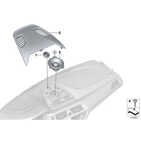 Haut-parleur Harman/Kardon Mid Range - Pièce d'origine BMW 65139368383
