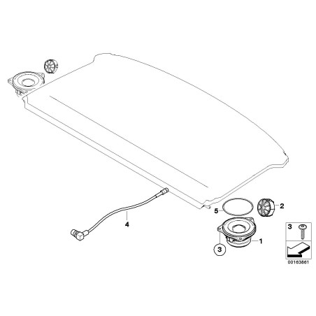 Haut-parleur d'aigus Harman Kardon E90 - Pièce d'origine BMW 65139217909