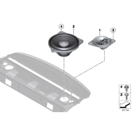Tweeter Harman Kardon - Pièce d'origine BMW 65139226358