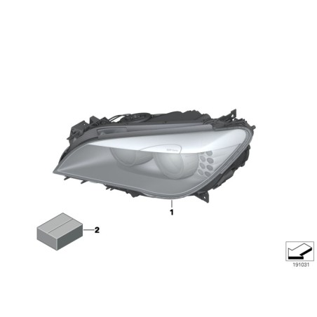 Ensemble de phares (Bi-Xénon adaptatif) - Pièce d'origine BMW 63117228424 Ensemble de phares (Bi-Xénon adaptatif) - Pièce d'origine BMW 63117228424