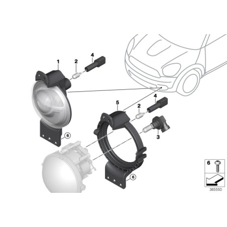Phare Pare-chocs - Pièce d'origine BMW 63179812537