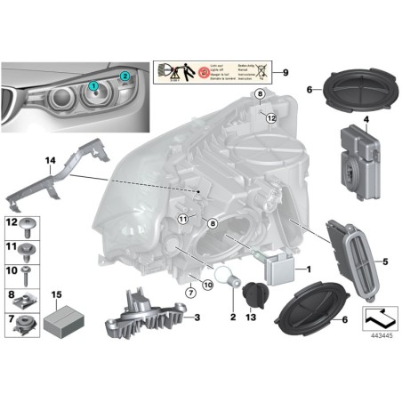 Module de commande des phares - Pièce d'origine BMW 63117316186